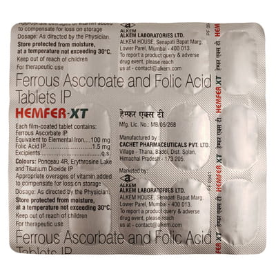 Hemfer Xt Strip Of 15 Tablets