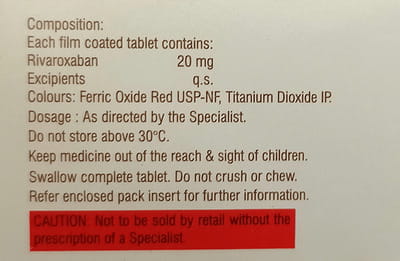 Rivaflo 20mg Strip Of 10 Tablets