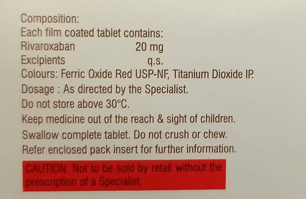 Rivaflo 20mg Strip Of 10 Tablets
