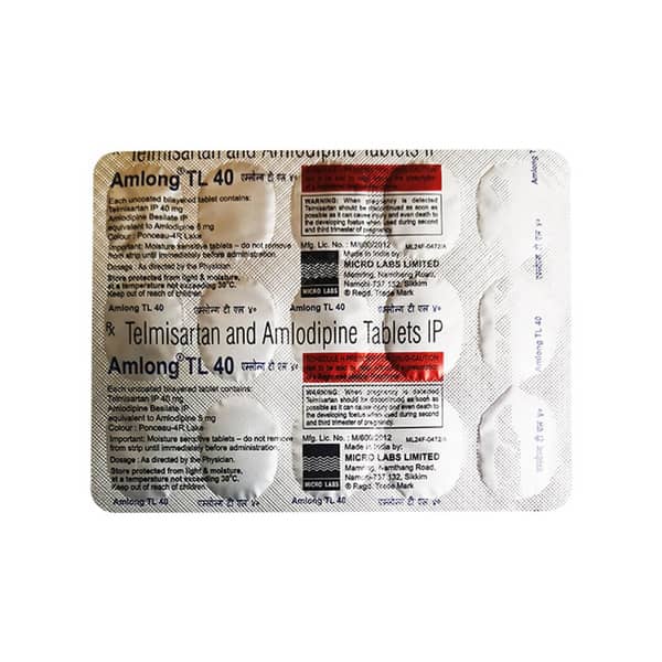 Amlong Tl 40/5Mg Strip Of 15 Tablets
