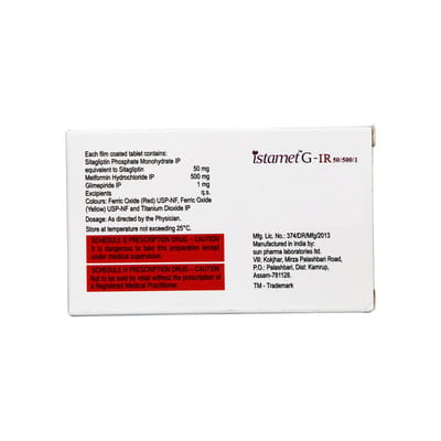 Istamet G Ir 50/500/1mg Strip Of 10 Tablets