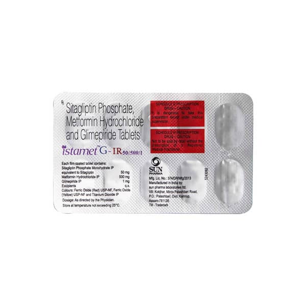Istamet G Ir 50/500/1mg Strip Of 10 Tablets