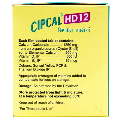 Cipcal Hd 12 Strip Of 15 Tablets