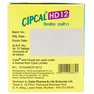 Cipcal Hd 12 Strip Of 15 Tablets