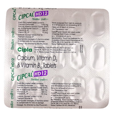 Cipcal Hd 12 Strip Of 15 Tablets
