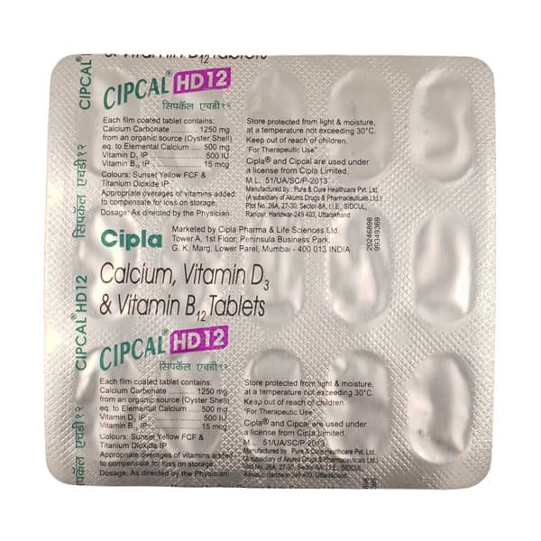 Cipcal Hd 12 Strip Of 15 Tablets