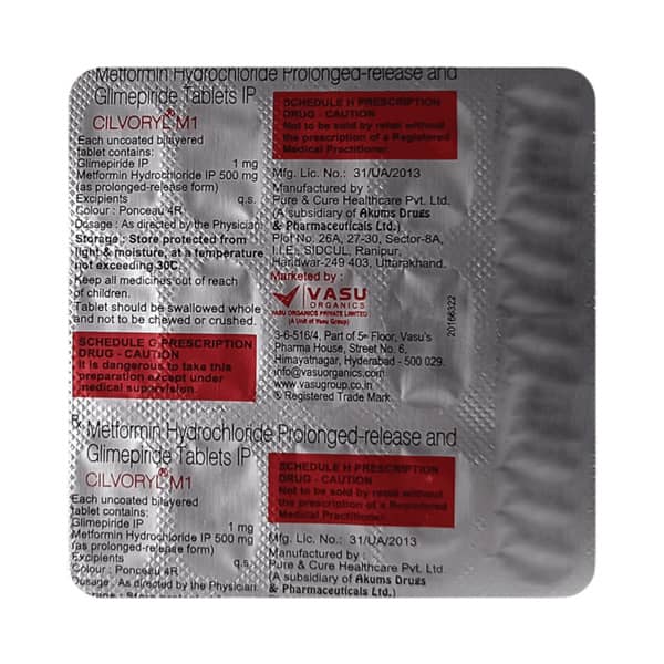 Cilvoryl M 1mg Strip Of 15 Tablets