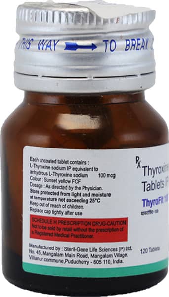 Thyrofit 100mcg Bottle Of 120 Tablets