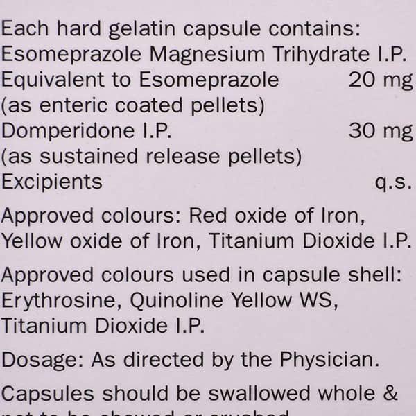 Neksium D 20mg Strip Of 10 Capsules