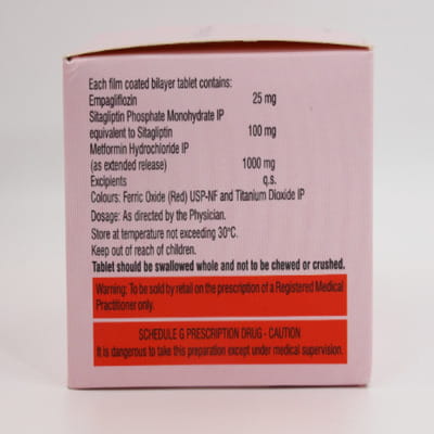 Istamet Empa 25/100/1000mg Strip Of 10 Tablets