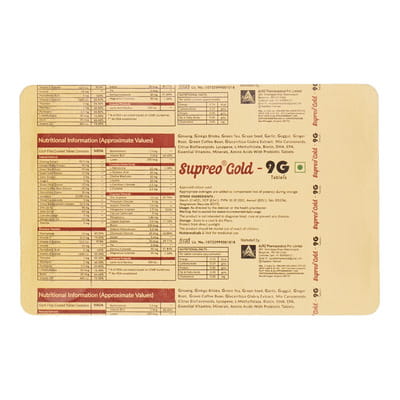 Supreo Gold 9g Strip Of 10 Tablets