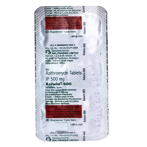 Aziwin 500Mg Strip Of 5 Tablets
