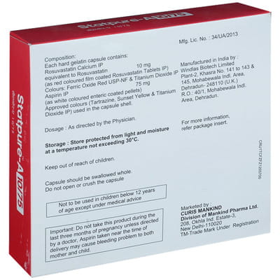 Statpure A 10/75mg Strip Of 15 Capsules