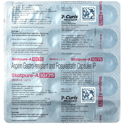 Statpure A 10/75mg Strip Of 15 Capsules