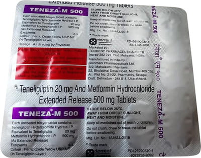 Teneza M 500mg Strip Of 15 Tablets
