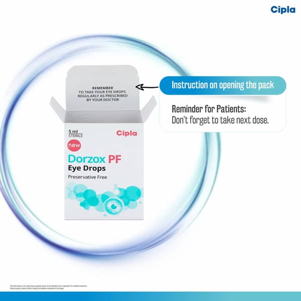 New Dorzox Pf Bottle Of 5ml Eye Drops