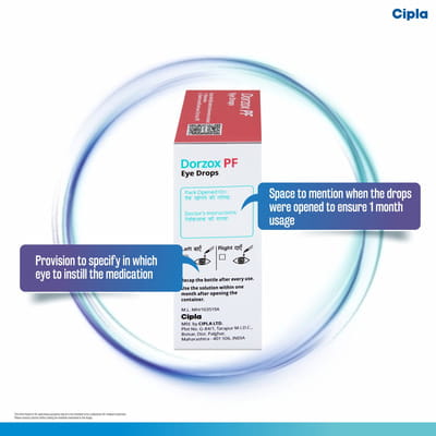 New Dorzox Pf Bottle Of 5ml Eye Drops