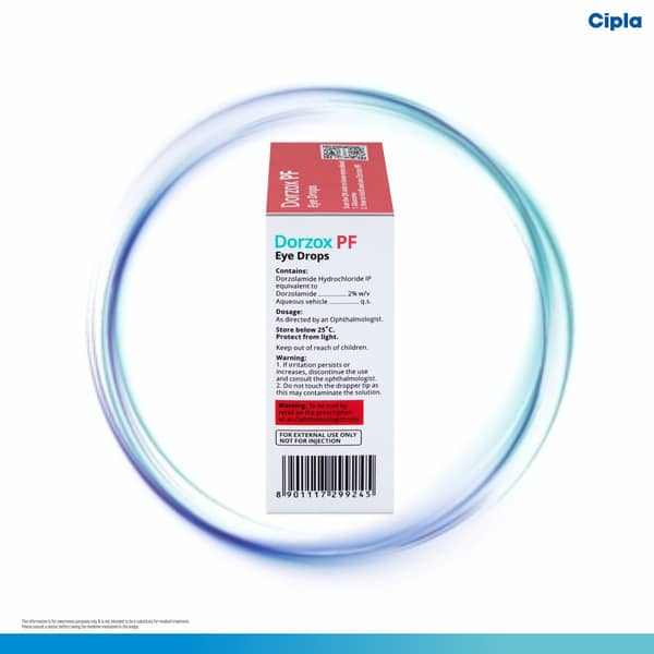 New Dorzox Pf Bottle Of 5ml Eye Drops