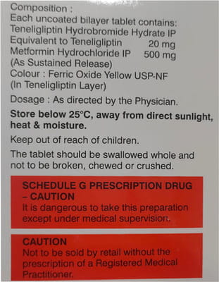 Glipsov M 20/500mg Strip Of 15 Tablets