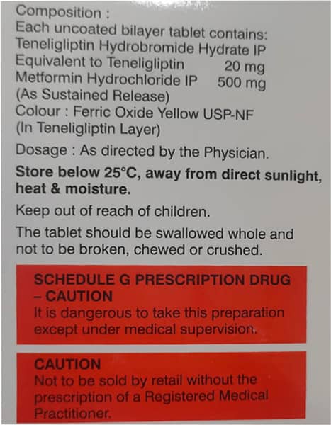 Glipsov M 20/500mg Strip Of 15 Tablets