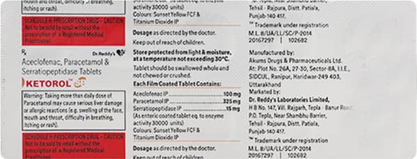 Ketorol Sp Strip Of 10 Tablets