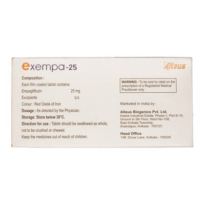 Exempa 25mg Strip Of 15 Tablets