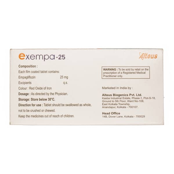 Exempa 25Mg Strip Of 15 Tablets