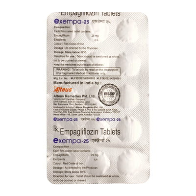 Exempa 25mg Strip Of 15 Tablets