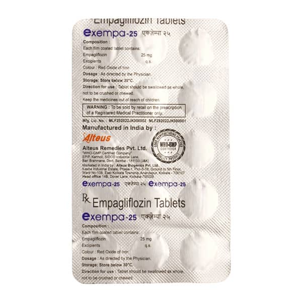 Exempa 25Mg Strip Of 15 Tablets