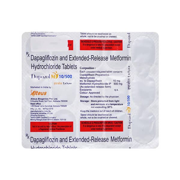 Dapazol M 10/500Mg Strip Of 15 Tablets