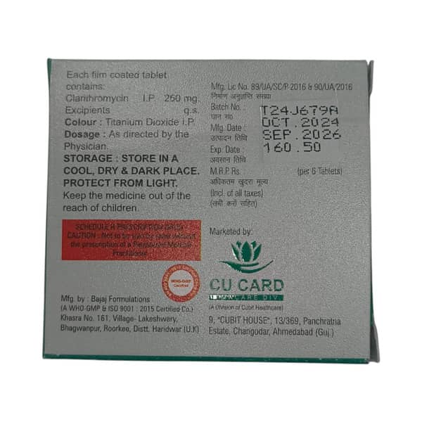 Clarmit 250Mg Strip Of 6 Tablets