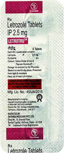 Letrotru 2.5mg Strip Of 5 Tablets
