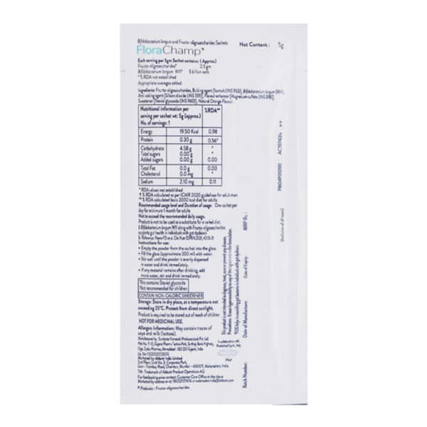 Florachamp Orange Flavour Sachet Of 5gm Oral Powder