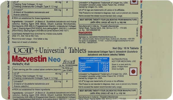Macvestin Neo Strip Of 10 Tablets