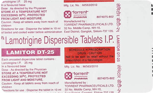 Lamitor Dt 25mg Strip Of 15 Tablets