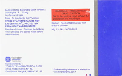 Lamitor Dt 25mg Strip Of 15 Tablets