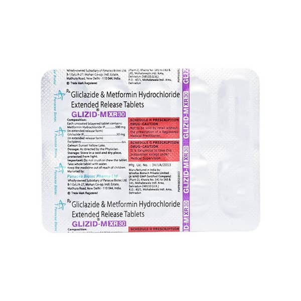 Glizid M Xr 30mg Strip Of 10 Tablets