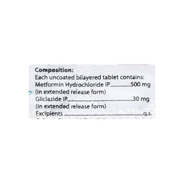 Glizid M Xr 30mg Strip Of 10 Tablets