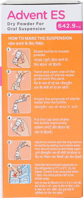 Advent Es Orange Flavour Bottle Of 50ml Dry Suspension