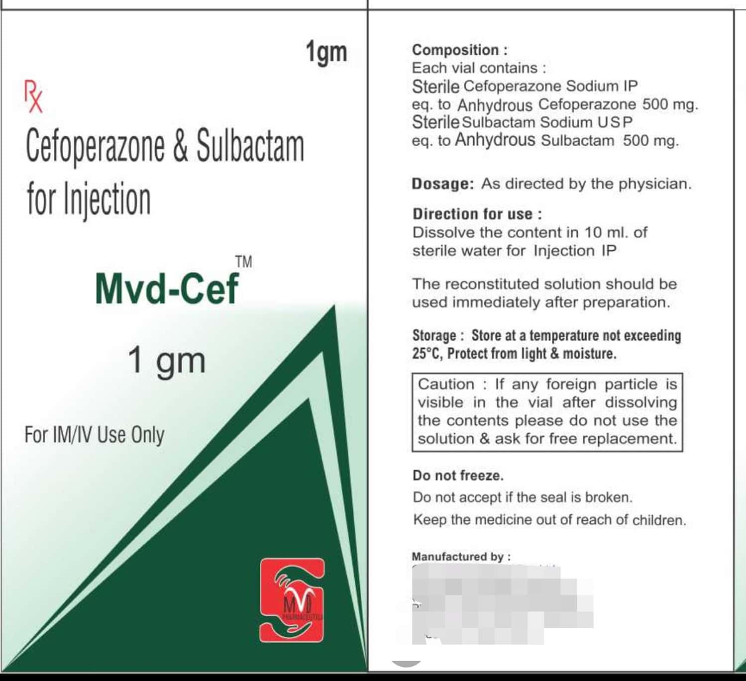 Mvd Cef 1gm Dry Vial Of 1 Injection: Uses, Side Effects, Price & Dosage ...