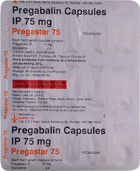 Pregastar 75mg Strip Of 15 Capsules