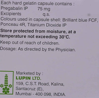 Pregastar 75mg Strip Of 15 Capsules