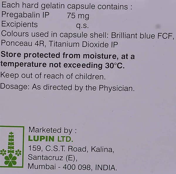 Pregastar 75mg Strip Of 15 Capsules