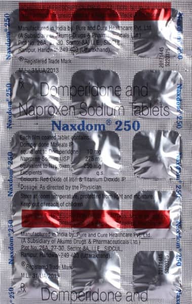 Naxdom 250Mg Strip Of 15 Tablets