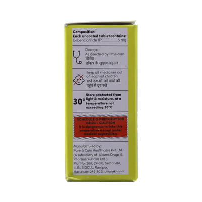Glibenaid 5mg Strip Of 10 Tablets