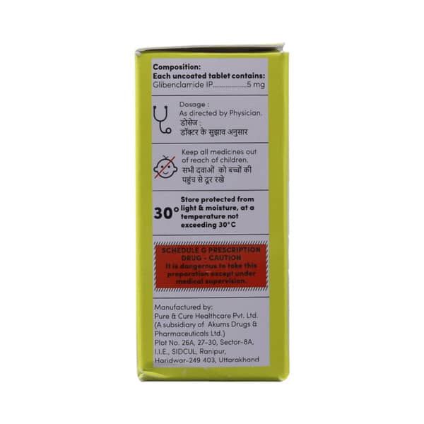 Glibenaid 5mg Strip Of 10 Tablets