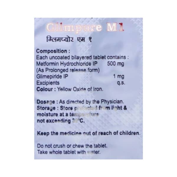 Glimpure M 1Mg Strip Of 15 Tablets