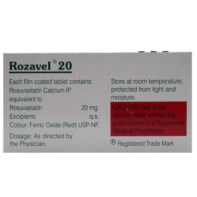 Rozavel 20mg Strip Of 15 Tablets