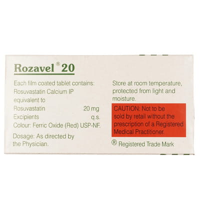 Rozavel 20mg Strip Of 15 Tablets