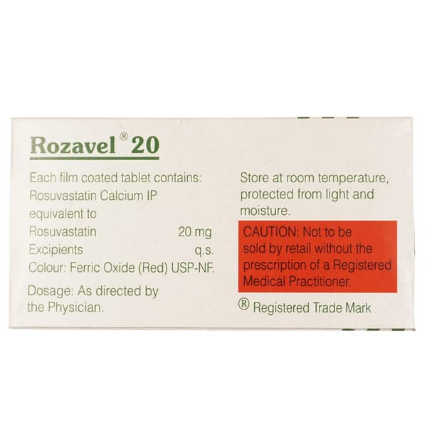 Rozavel 20mg Strip Of 15 Tablets